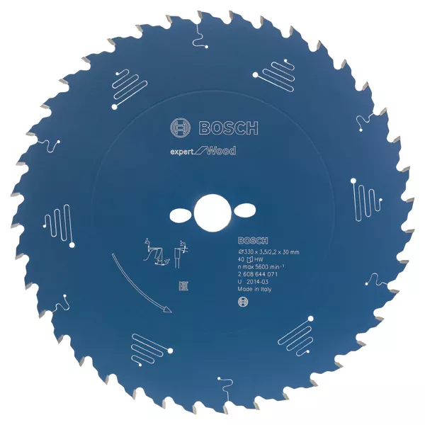 Lame BOSCH Expert for Wood rapide pour scie circulaire